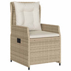 Garten Essgruppe 7 pcs Beige und Hellgrau Poly-Rattan