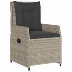 Garten Essgruppe 7 pcs Hellgrau Poly-Rattan