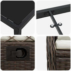 Garten Essgruppe 7 pcs Braun Poly-Rattan