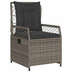 Garten Essgruppe 5 pcs Grau Poly-Rattan