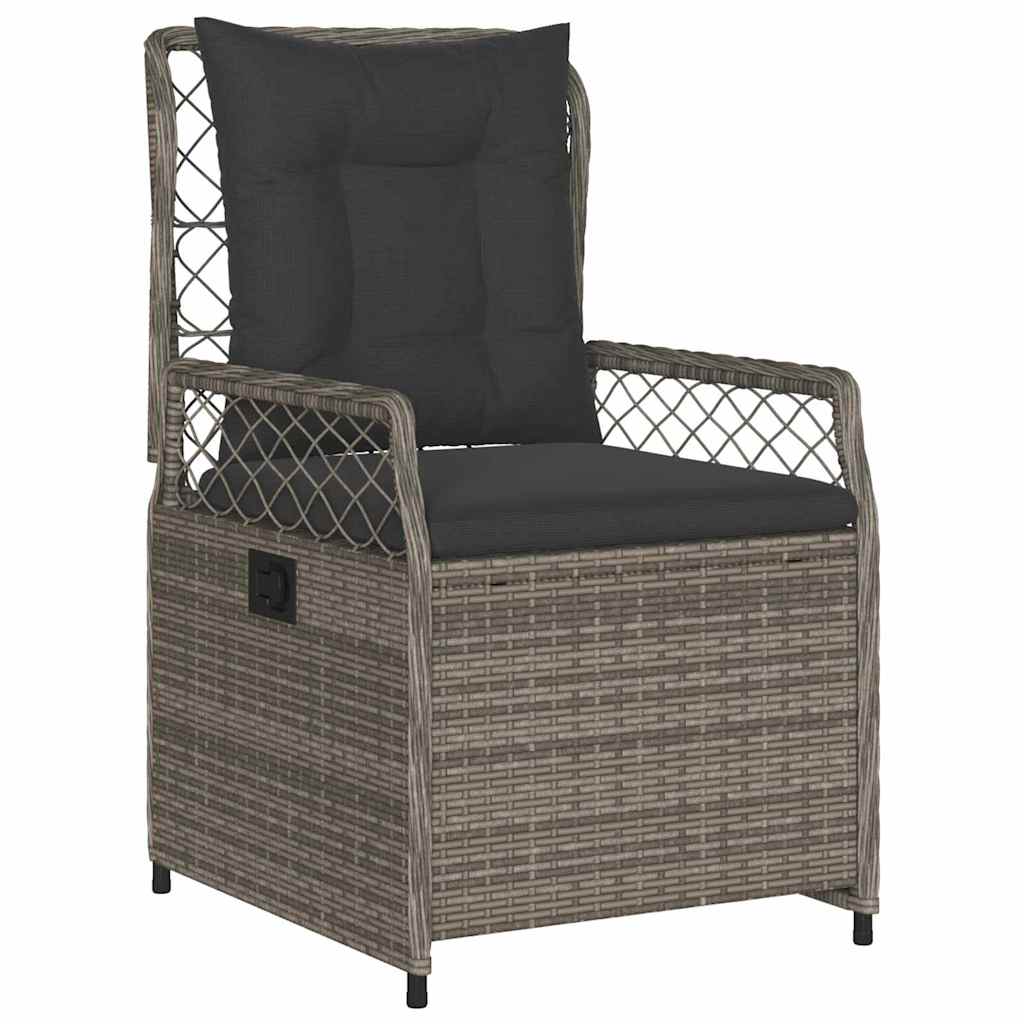 Garten Essgruppe 5 pcs Grau Poly-Rattan