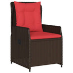 Garten Essgruppe mit Kissen 5 pcs Braun Poly Rattan