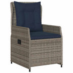 Garten Essgruppe mit Kissen 5 pcs Grau Poly Rattan