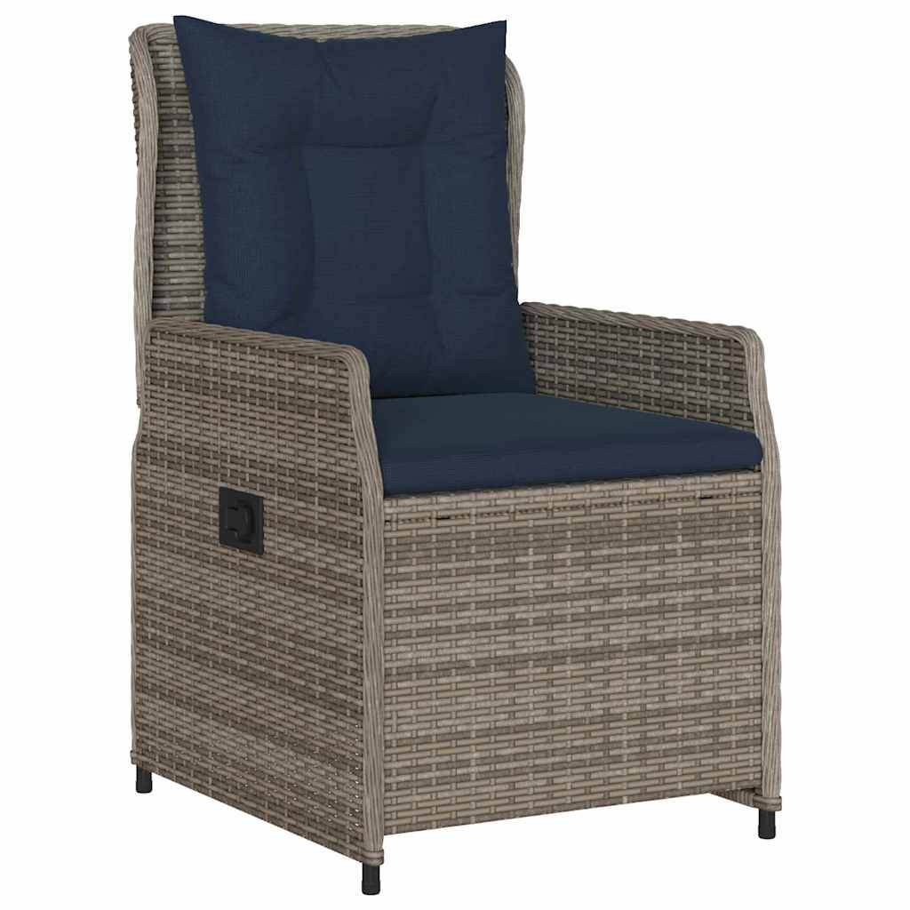 Garten Essgruppe mit Kissen 5 pcs Grau Poly Rattan