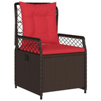 Garten Essgruppe 7 pcs Braun Poly-Rattan