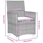 Garten Essgruppe 5 pcs Beige Poly-Rattan