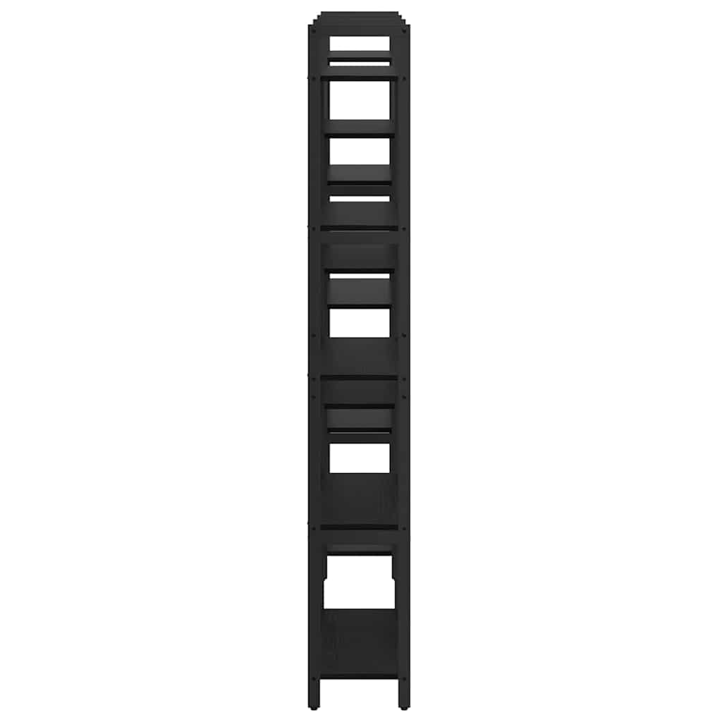Bücherregal Schwarz Eichen-Optik 156 x 25 x 167 cm