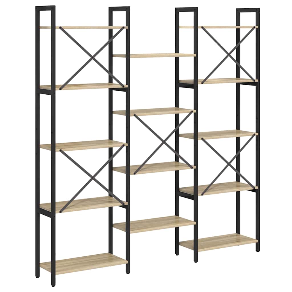 Bücherregal Sonoma-Eiche 156 x 25 x 167 cm Holzwerkstoff