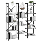 Bücherregal Grau Sonoma 156 x 25 x 167 cm Holzwerkstoff