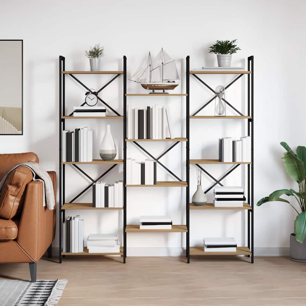 Bücherregal Artisan-Eiche 156 x 25 x 167 cm Holzwerkstoff