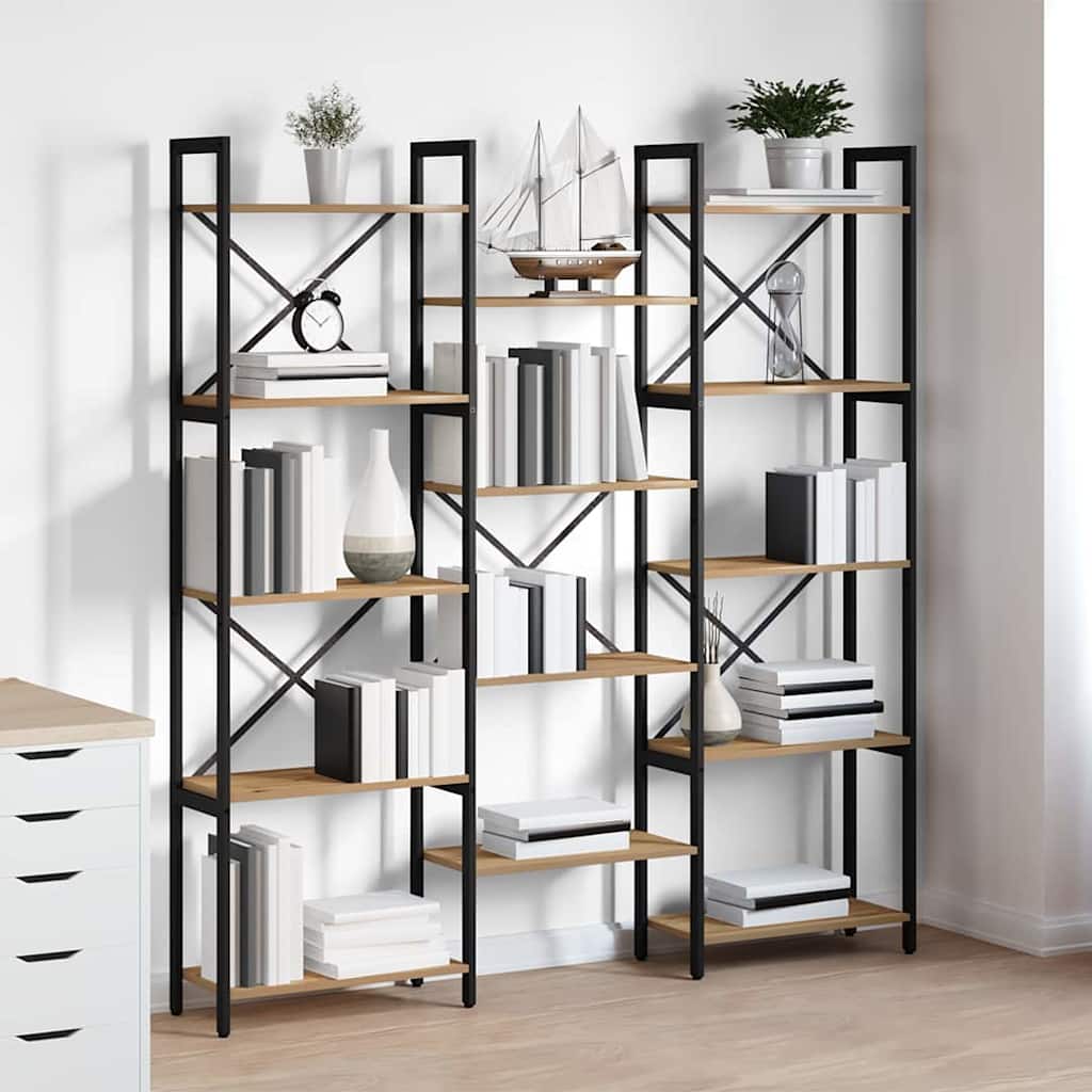 Bücherregal Artisan-Eiche 156 x 25 x 167 cm Holzwerkstoff