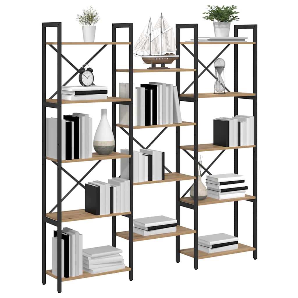 Bücherregal Artisan-Eiche 156 x 25 x 167 cm Holzwerkstoff