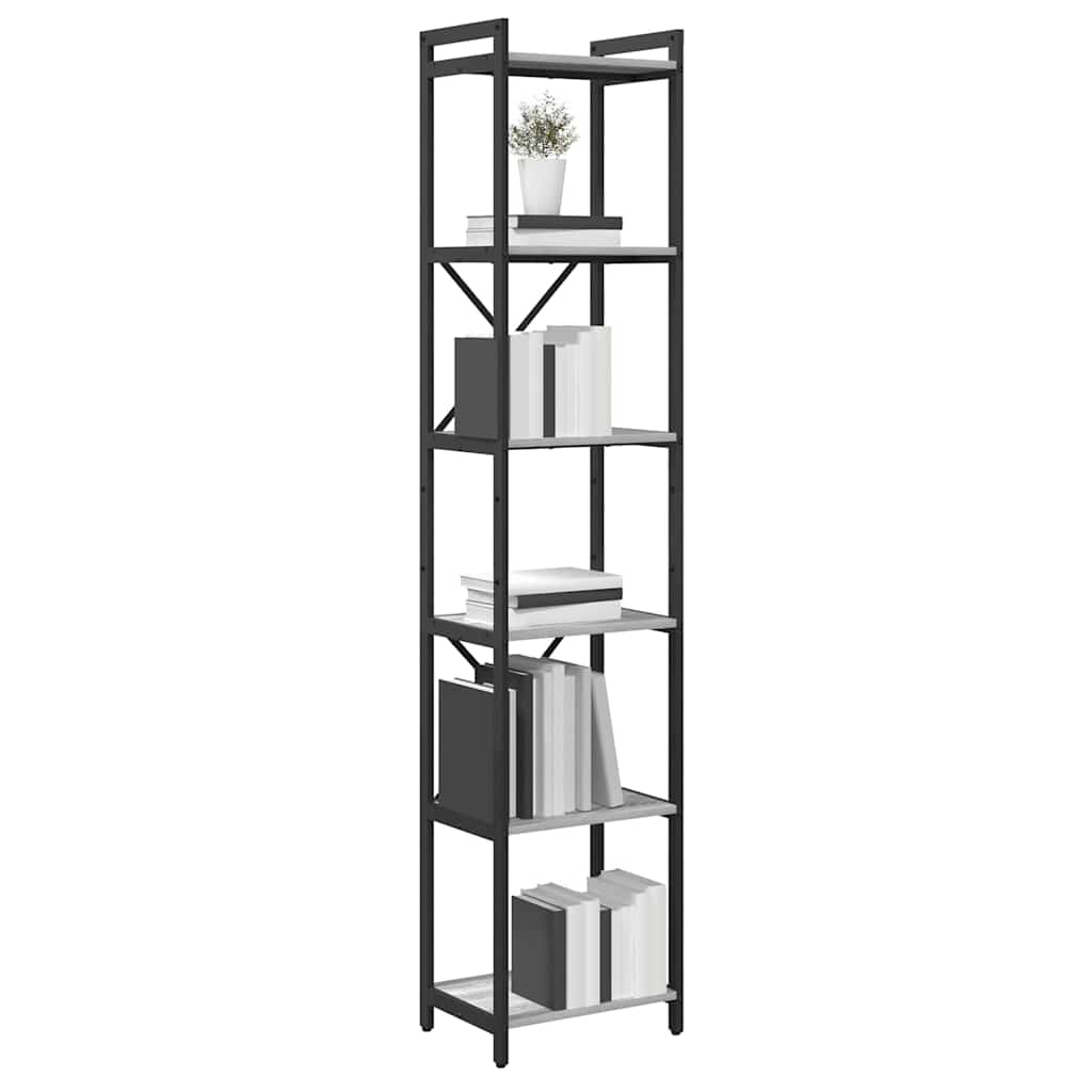 Bücherregal Grau Sonoma 40 x 30 x 189,5 cm Holzwerkstoff