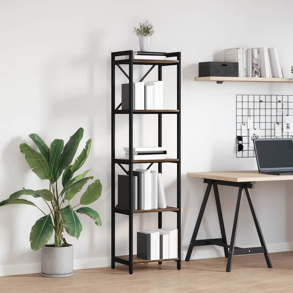 Bücherregal Geräucherte Eiche 40 x 30 x 155 cm Holzwerkstoff