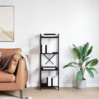 Bücherregal Schwarz Eichen-Optik 40 x 30 x 119 cm Holzwerkstoff