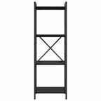 Bücherregal Schwarz Eichen-Optik 40 x 30 x 119 cm Holzwerkstoff