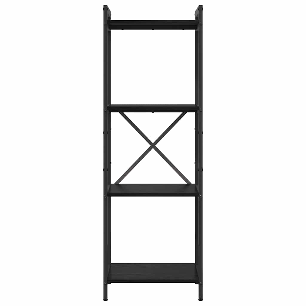 Bücherregal Schwarz Eichen-Optik 40 x 30 x 119 cm Holzwerkstoff