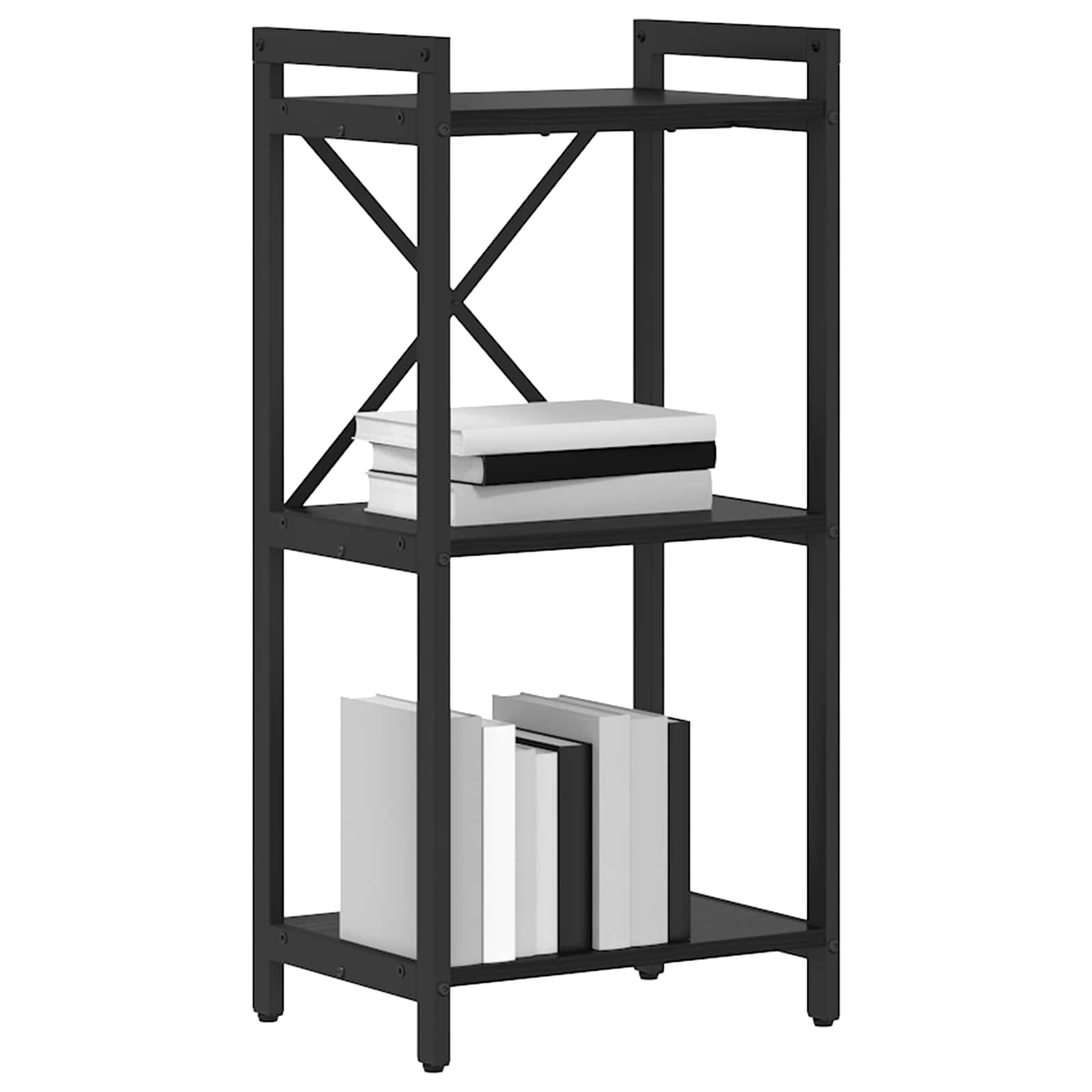 Bücherregal Schwarz Eichen-Optik 40 x 30 x 85 cm Holzwerkstoff
