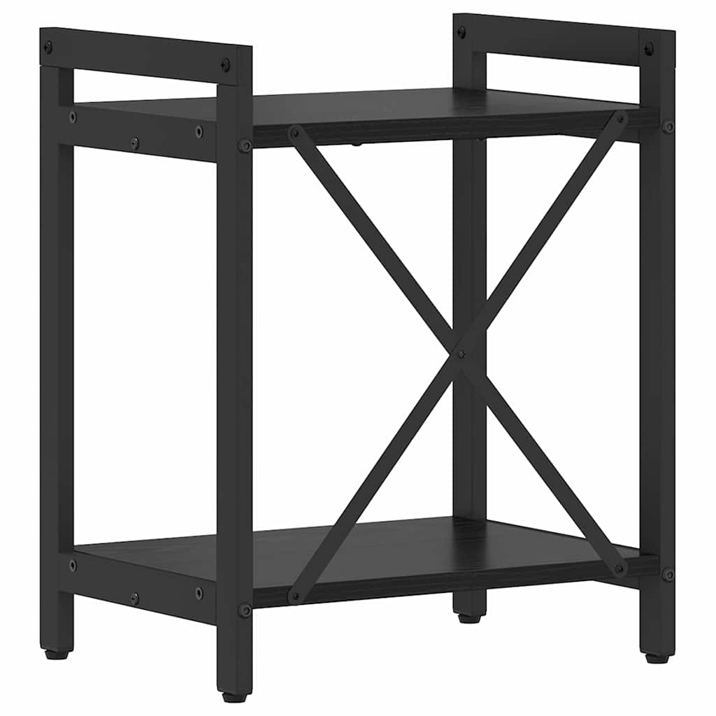 Bücherregal Schwarz Eichen-Optik 40 x 30 x 50 cm Holzwerkstoff