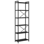 Bücherregal Schwarz Eichen-Optik 60 x 30 x 189,5 cm