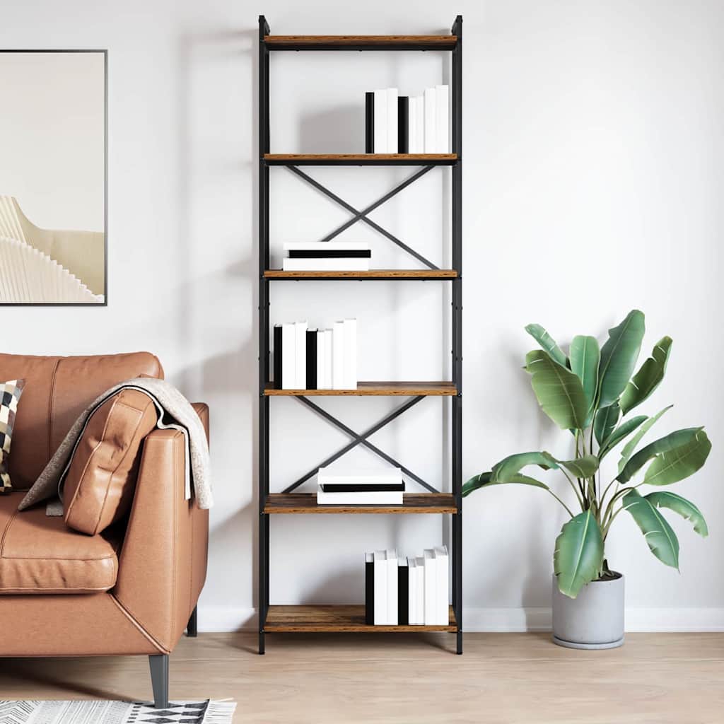 Bücherregal Geräucherte Eiche 60 x 30 x 189,5 cm Holzwerkstoff