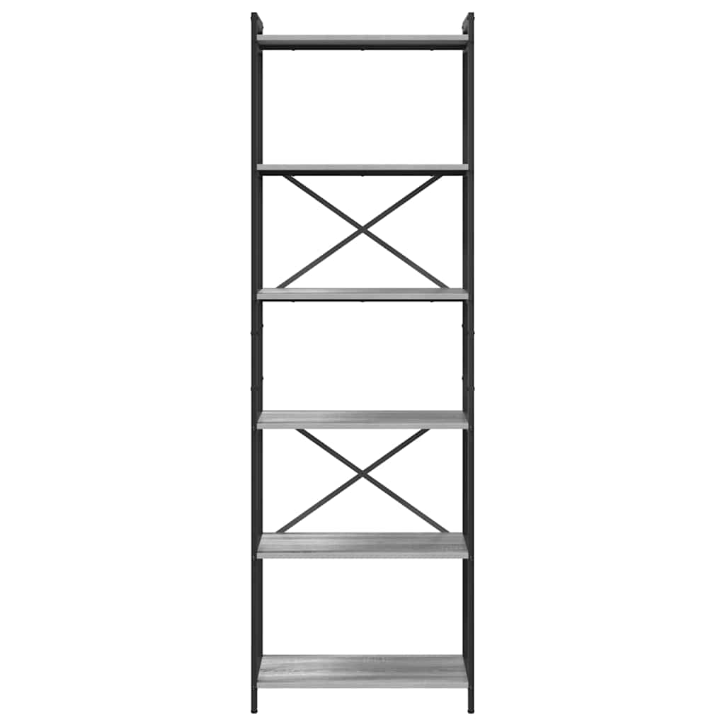 Bücherregal Grau Sonoma 60 x 30 x 189,5 cm Holzwerkstoff