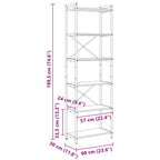 Bücherregal Grau Sonoma 60 x 30 x 189,5 cm Holzwerkstoff