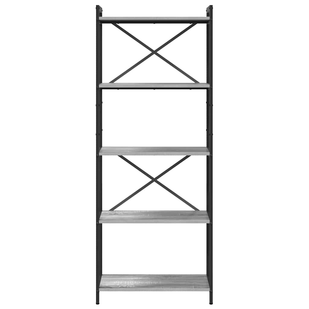 Bücherregal Grau Sonoma 60 x 30 x 155 cm Holzwerkstoff