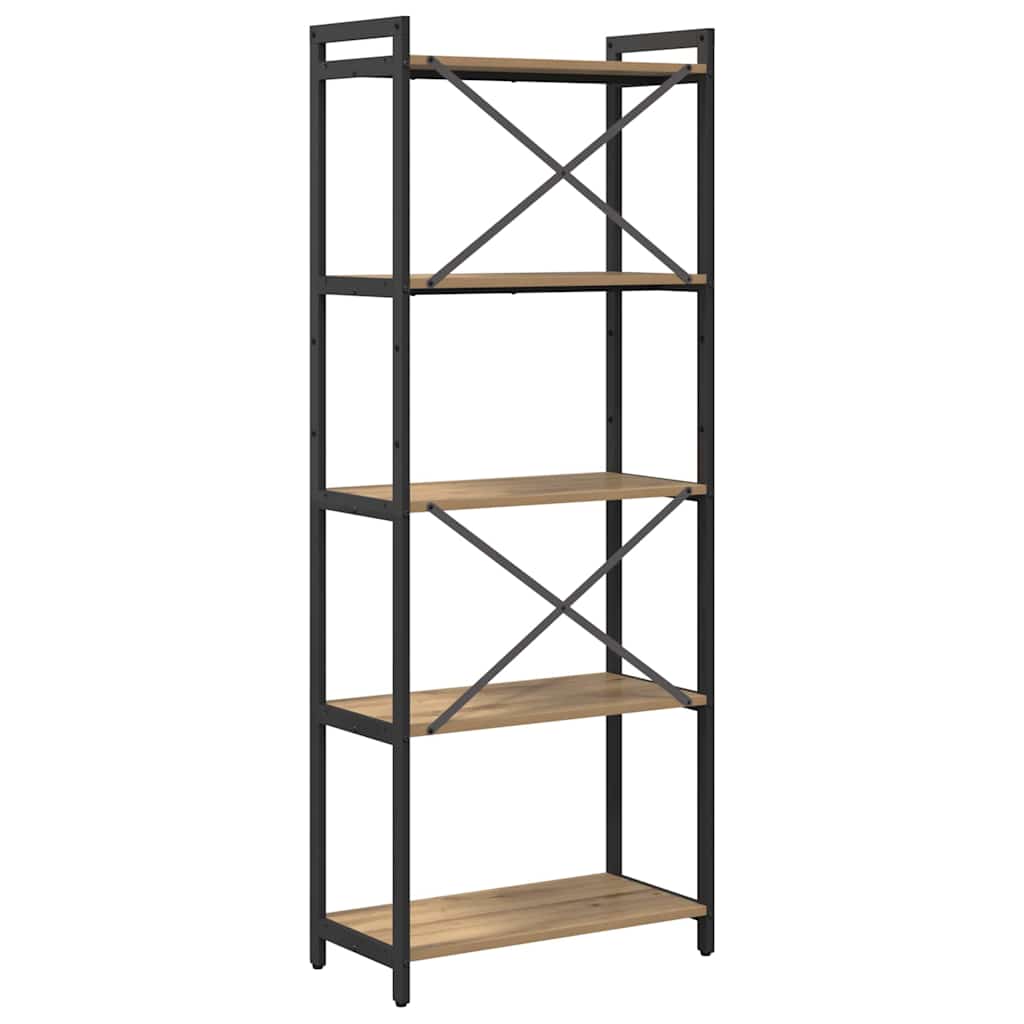 Bücherregal Artisan-Eiche 60 x 30 x 155 cm Holzwerkstoff