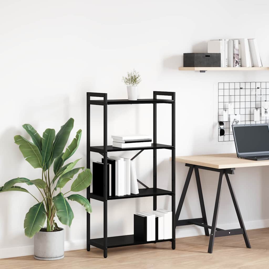 Bücherregal Schwarz Eichen-Optik 60 x 30 x 120 cm Holzwerkstoff
