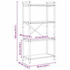 Bücherregal Altholz 60 x 30 x 120 cm Holzwerkstoff