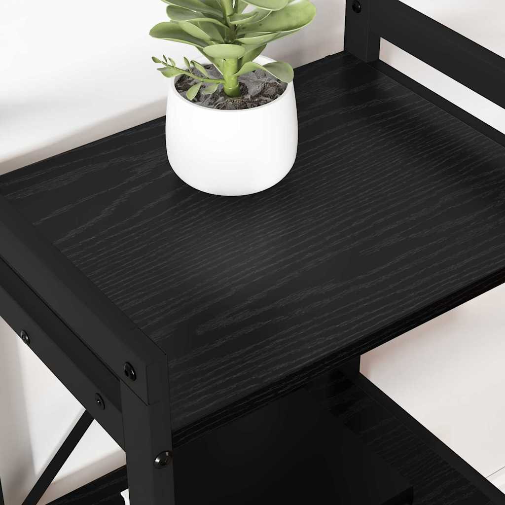 Bücherregal Schwarz Eichen-Optik 60 x 30 x 85 cm Holzwerkstoff