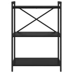 Bücherregal Schwarz Eichen-Optik 60 x 30 x 85 cm Holzwerkstoff