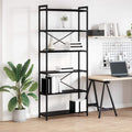 Bücherregal Schwarz Eichen-Optik 80 x 30 x 189,5 cm