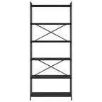 Bücherregal Schwarz Eichen-Optik 80 x 30 x 189,5 cm