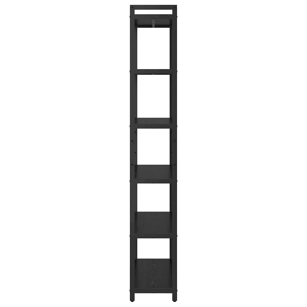 Bücherregal Schwarz Eichen-Optik 80 x 30 x 189,5 cm