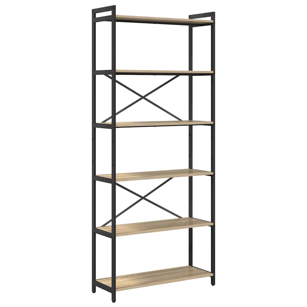 Bücherregal Sonoma-Eiche 80 x 30 x 189,5 cm Holzwerkstoff