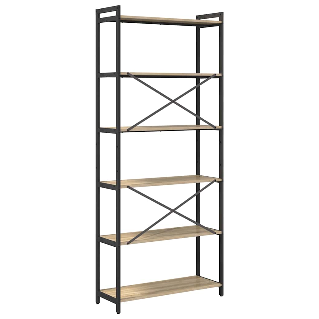 Bücherregal Sonoma-Eiche 80 x 30 x 189,5 cm Holzwerkstoff