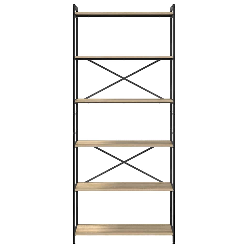 Bücherregal Sonoma-Eiche 80 x 30 x 189,5 cm Holzwerkstoff