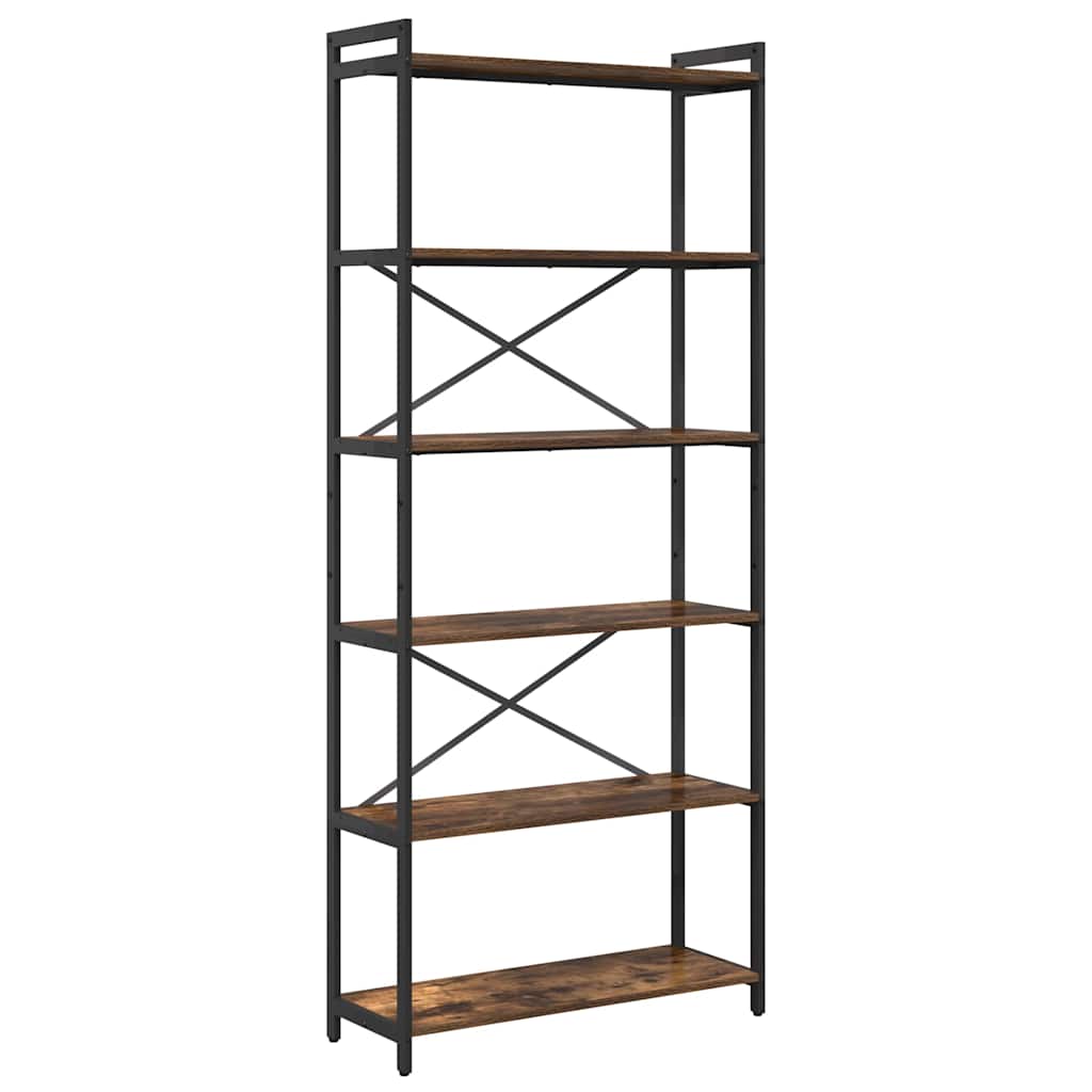 Bücherregal Geräucherte Eiche 80 x 30 x 189,5 cm Holzwerkstoff