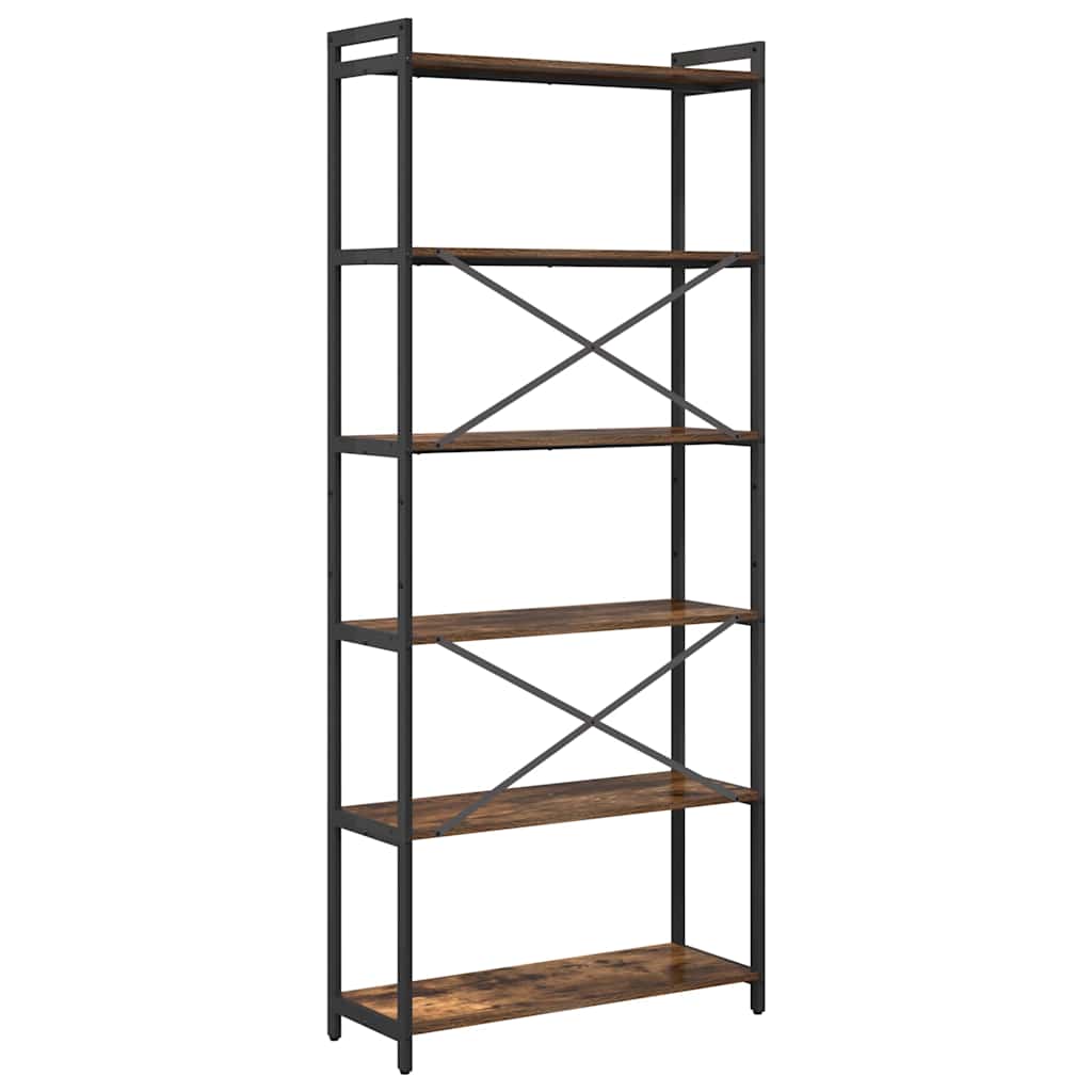 Bücherregal Geräucherte Eiche 80 x 30 x 189,5 cm Holzwerkstoff