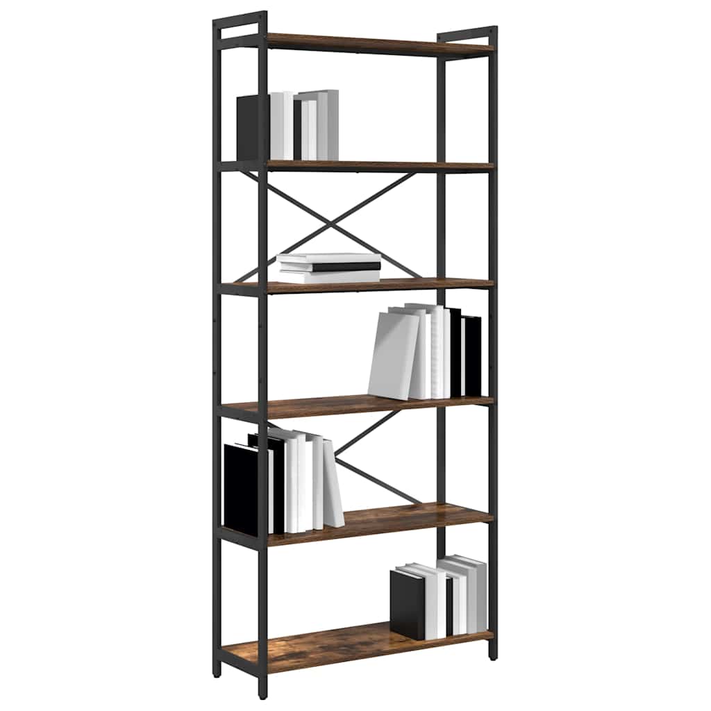 Bücherregal Geräucherte Eiche 80 x 30 x 189,5 cm Holzwerkstoff