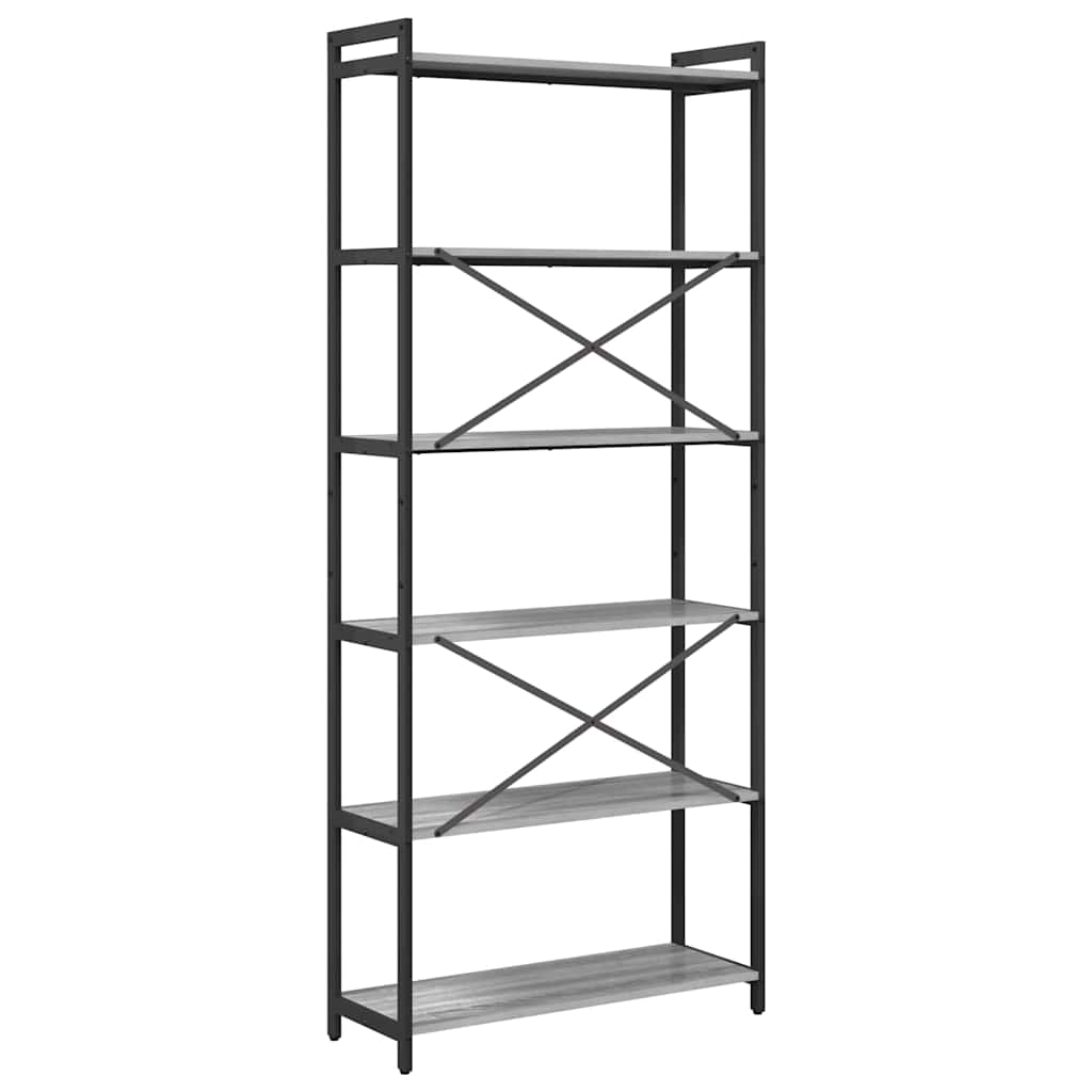 Bücherregal Grau Sonoma 80 x 30 x 189,5 cm Holzwerkstoff