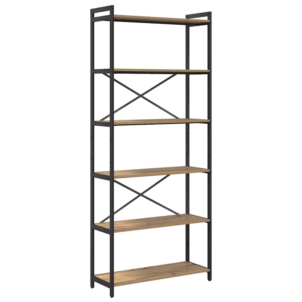 Bücherregal Artisan-Eiche 80 x 30 x 189,5 cm Holzwerkstoff