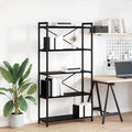 Bücherregal Schwarz Eichen-Optik 80 x 30 x 155 cm Holzwerkstoff