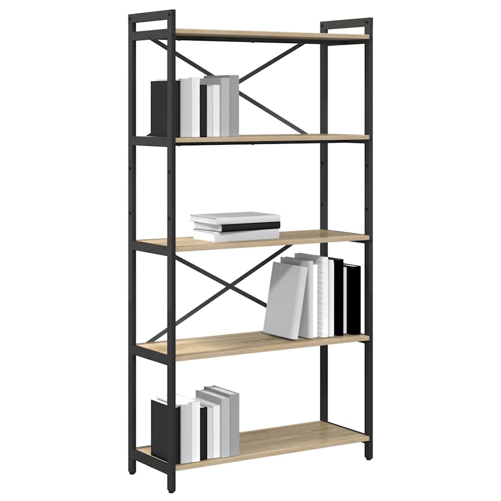 Bücherregal Sonoma-Eiche 80 x 30 x 155 cm Holzwerkstoff