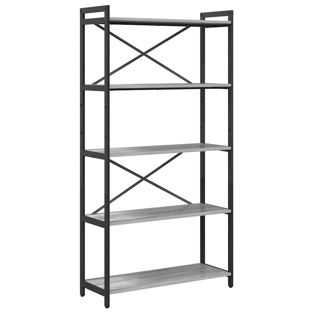 Bücherregal Grau Sonoma 80 x 30 x 155 cm Holzwerkstoff