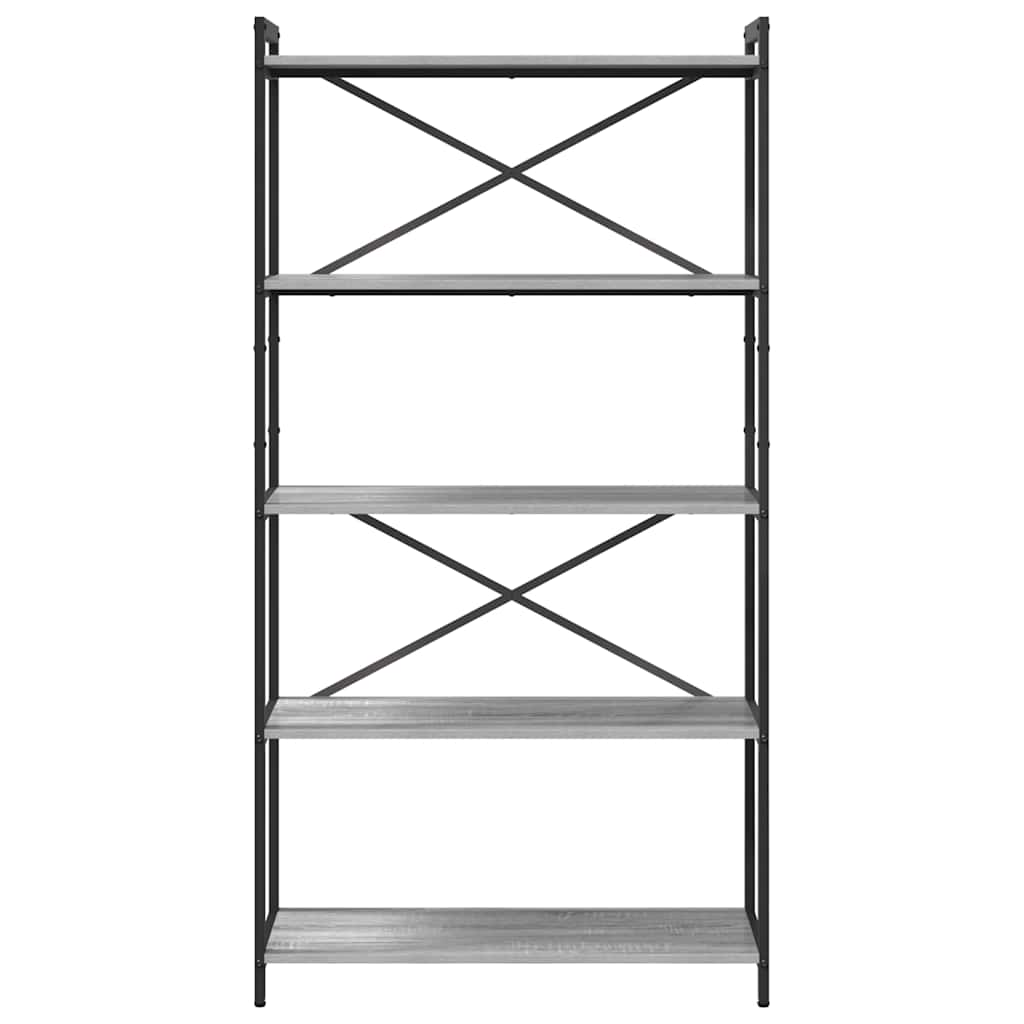 Bücherregal Grau Sonoma 80 x 30 x 155 cm Holzwerkstoff