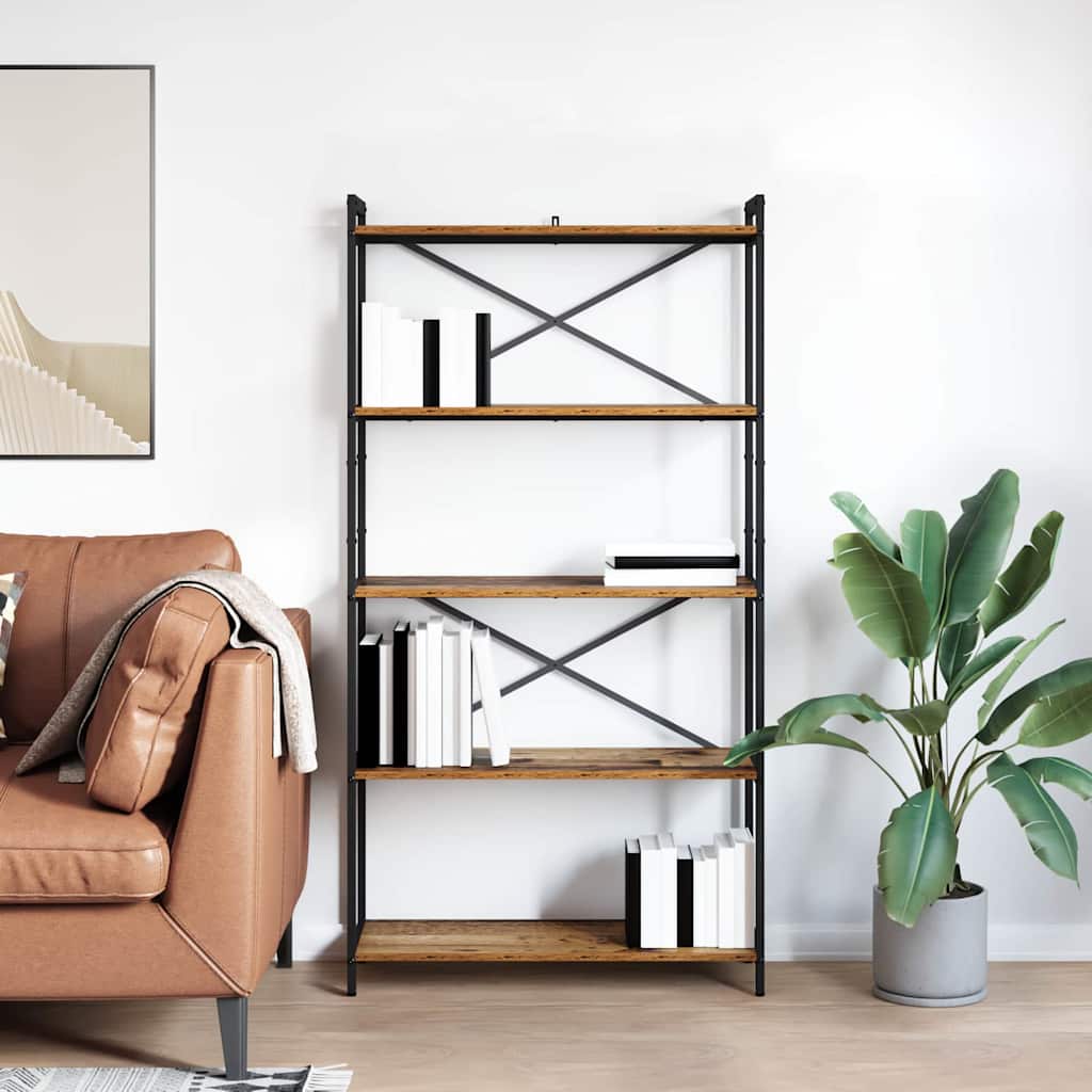 Bücherregal Altholz 80 x 30 x 155 cm Holzwerkstoff