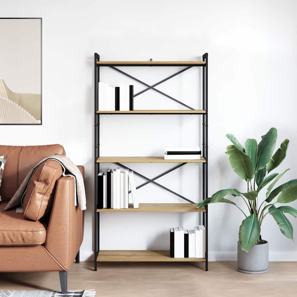 Bücherregal Artisan-Eiche 80 x 30 x 155 cm Holzwerkstoff